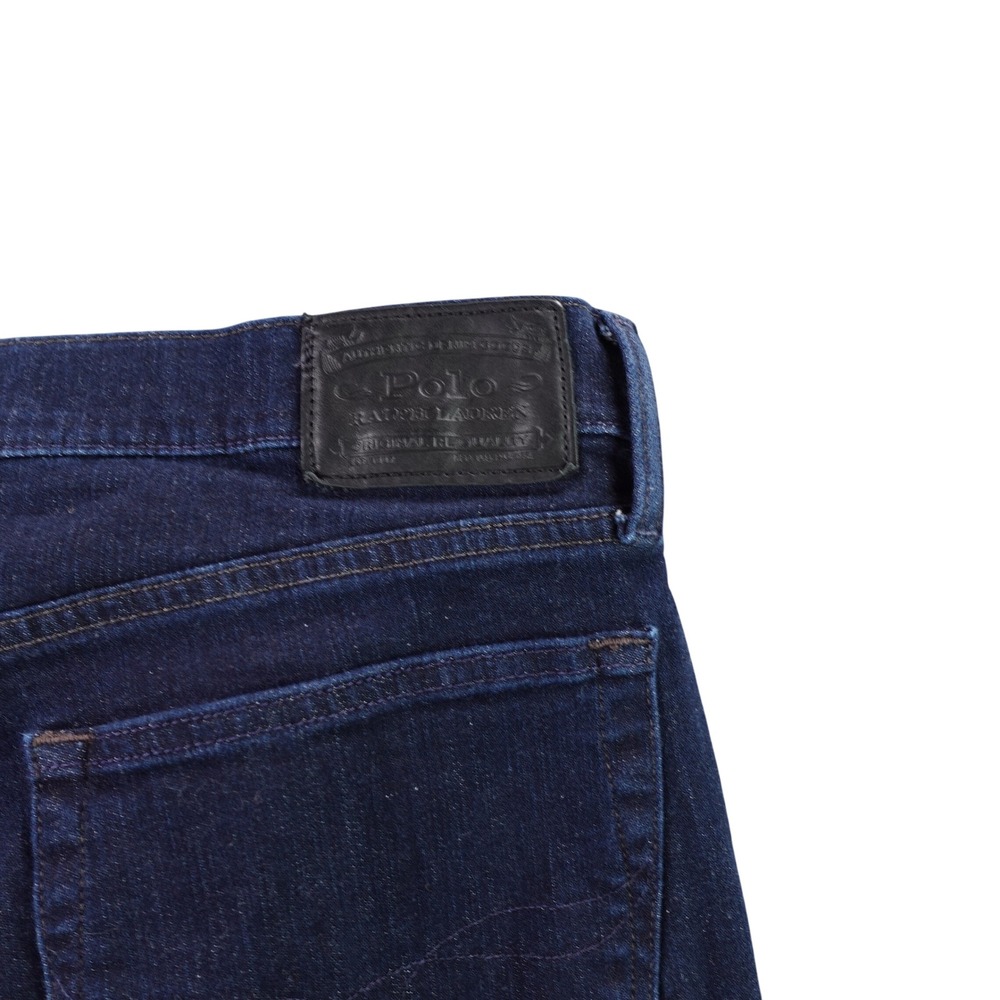 Polo Ralph Lauren Jeans Mens 36x30 Dark Blue Varick Slim Straight Denim
